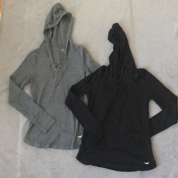 Hollister Long Sleeve Hooded T-shirt Bundle XS - Picture 1 of 10